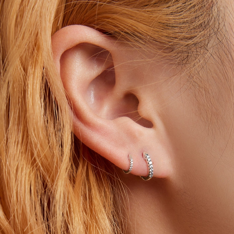 S925 Sterling Silver Simple Ear Buckle Women Earrings