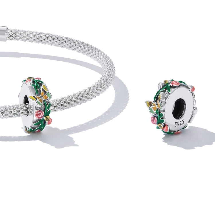 S925 Sterling Silver Butterfly Flower Beads DIY Bracelet Necklace Accessories