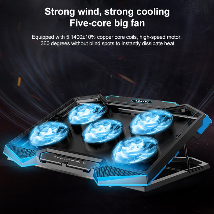 5 Fan 2 USB Lifting Folding Laptop Cooling Stand