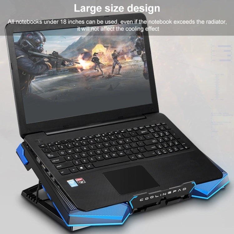 5 Fan 2 USB Lifting Folding Laptop Cooling Stand