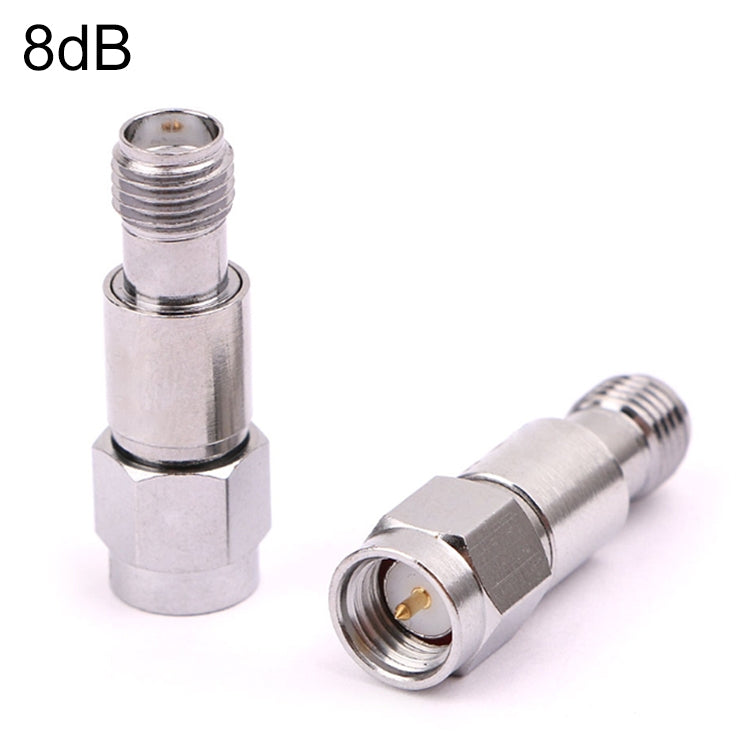 SMA Attenuator DC-6GHz SMA Coaxial Fixed Connectors, 1dBi, 2dBi, 3dBi, 5dBi, 6dBi, 8dBi, 9dBi, 10dBi, 15dBi, 25dBi, 30dBi, 40dBi, 50dBi, 60dBi