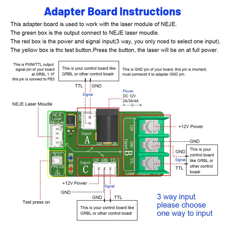 NEJE N40630 7.5W 450nm Laser Engraver Module Kits