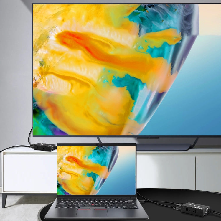 4K HDMI to RJ45 Network Extender, Transmission Distance: 200m, EU Plug