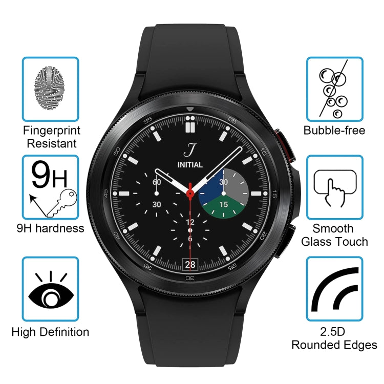 0.26mm 2.5D 9H Watch Tempered Glass Film Screen Protector, For Samsung Galaxy Watch4 Classic 46mm, For Samsung Galaxy Watch4 40mm