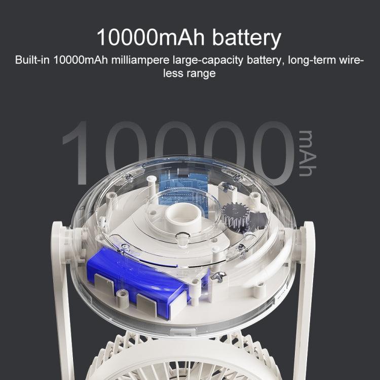 WT-F62 Outdoor Portable USB Charging Air Cooling Fan with LED Night Lamp