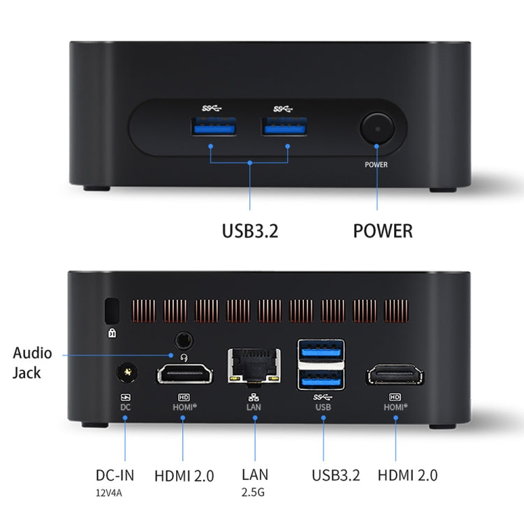 ZX03 Windows 11 Mini PC, Intel Twin Lake N150, Support Dual HDMI Output