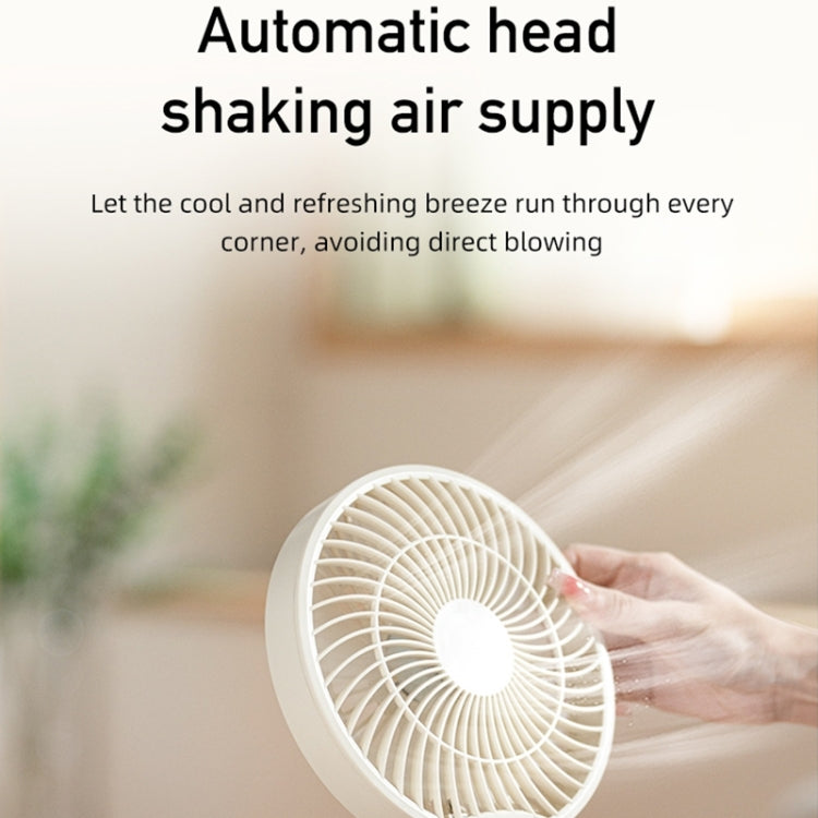 WSK302 4000mAh Swivel Head Wall Mounted Fan with Night Light