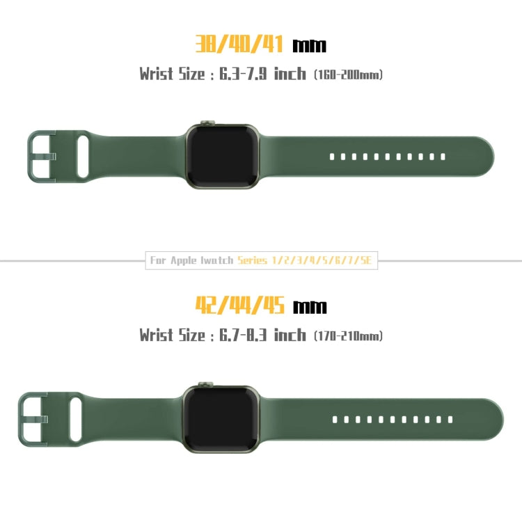 Pin Buckle Silicone Watch Band, For Apple Watch SE 2022 44mm, For Apple Watch Series 7 41mm