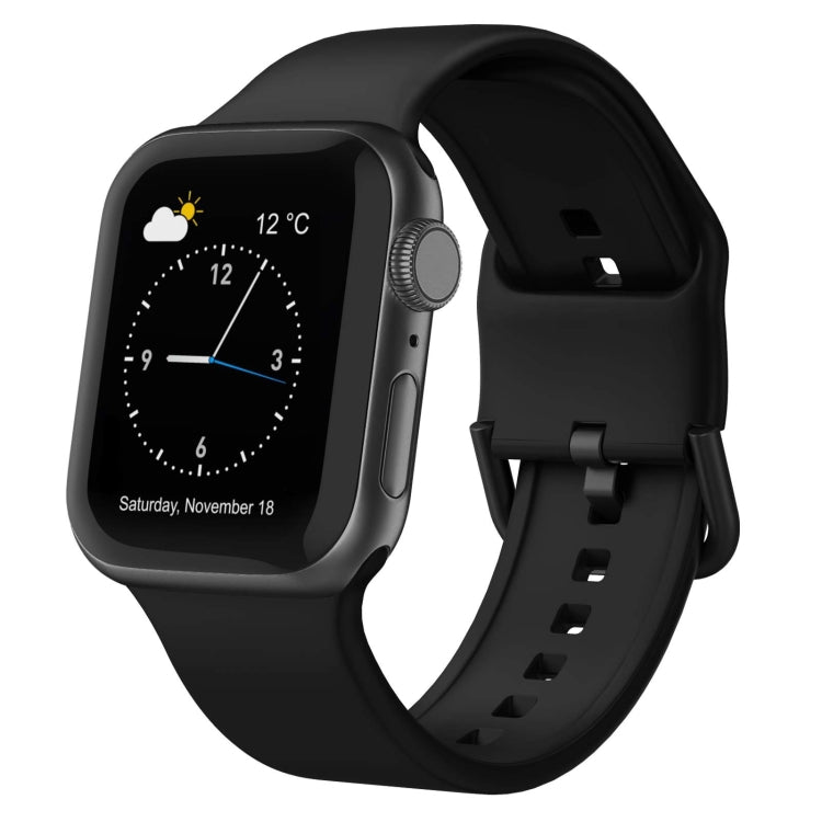 Pin Buckle Silicone Watch Band, For Apple Watch SE 2022 44mm, For Apple Watch Series 7 41mm
