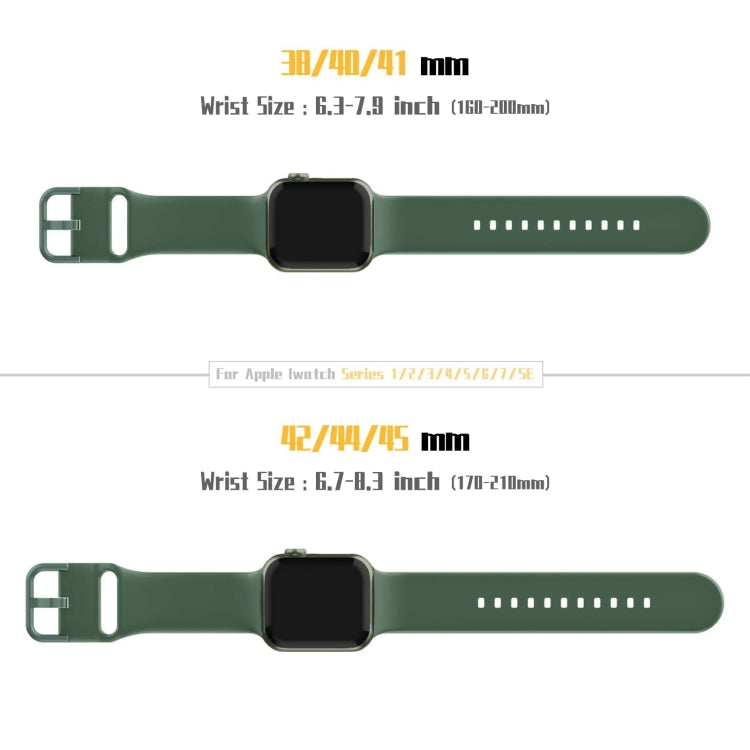 Pin Buckle Silicone Watch Band, For Apple Watch Series 10 46mm, For Apple Watch Series 10 42mm, For Apple Watch SE 2023 44mm