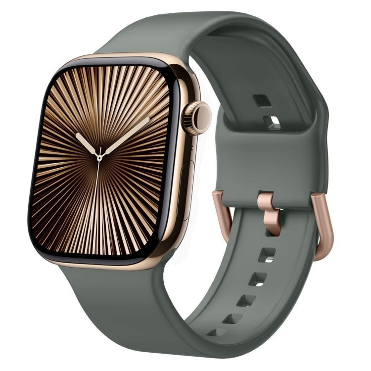 Pin Buckle Silicone Watch Band, For Apple Watch Series 10 46mm, For Apple Watch Series 10 42mm, For Apple Watch SE 2023 44mm