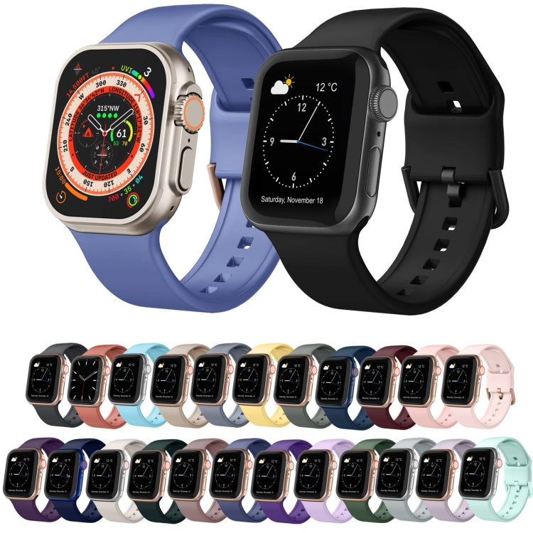 Pin Buckle Silicone Watch Band, For Apple Watch Series 7 45mm, For Apple Watch SE 40mm