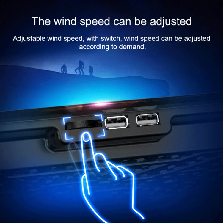 ICE COOREL Notebook Computer Base Speed Control Silent Six-fan Cooling Holder Cooling Rack, Style: Premium Edition, Style: Premium Edition(Lvory), Style: Premium Edition(Dazzling Red), Style: Premium Edition(Charm Powder), Style: Premium Edition(Black)