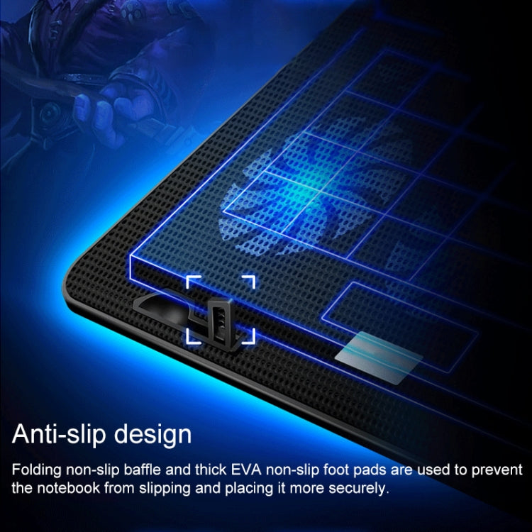 ICE COOREL Notebook Computer Base Speed Control Silent Six-fan Cooling Holder Cooling Rack, Style: Premium Edition, Style: Premium Edition(Lvory), Style: Premium Edition(Dazzling Red), Style: Premium Edition(Charm Powder), Style: Premium Edition(Black)