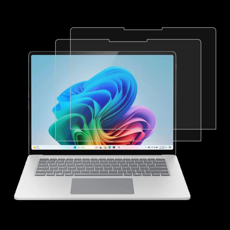 2pcs 9H 0.3mm Explosion-proof Tempered Glass Film, For Microsoft Surface Laptop 13 inch, For Microsoft Surface Laptop 7 15 inch, For Microsoft Surface Laptop 7 13.8, For Microsoft Surface Laptop 6 15, For Microsoft Surface Laptop 6 13.5