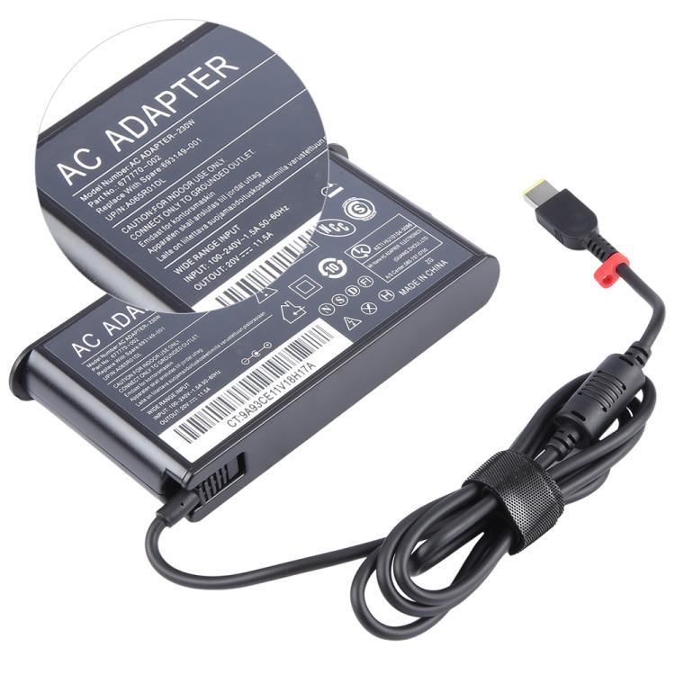 230W 20V 11.5A Laptop Notebook Power Adapter with Big Square USB Port For Lenovo Thinkpad / ThinkBook / Xiaoxin