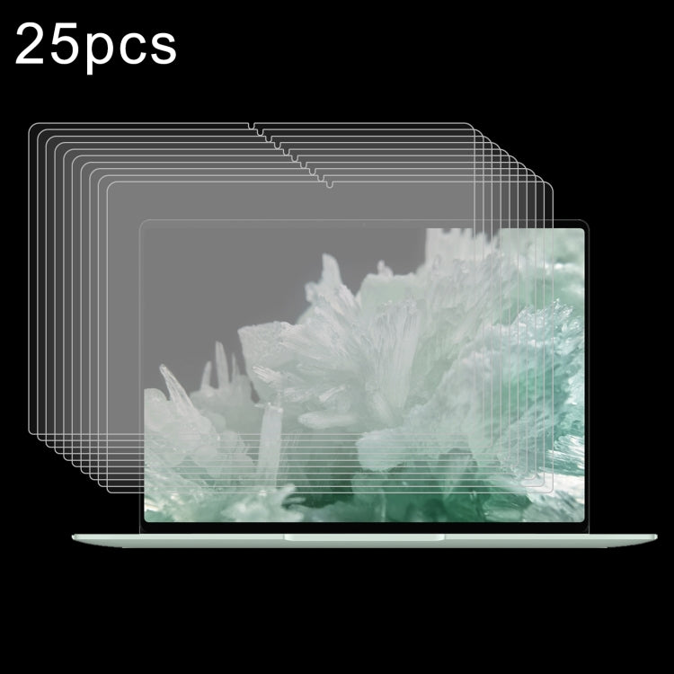 25pcs 9H 0.3mm Explosion-proof Tempered Glass Film, For Huawei MateBook X Pro 14.2 2024, For Huawei MateBook Pro 14.2 inch, For Huawei MateBook 14 2024