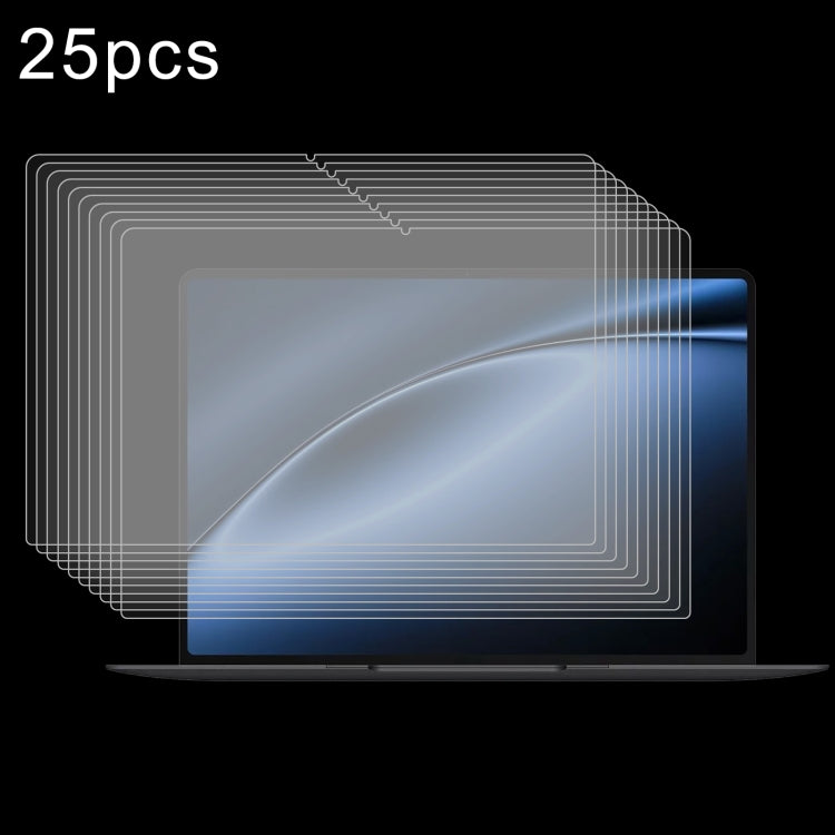 25pcs 9H 0.3mm Explosion-proof Tempered Glass Film, For Huawei MateBook X Pro 14.2 2024, For Huawei MateBook Pro 14.2 inch, For Huawei MateBook 14 2024