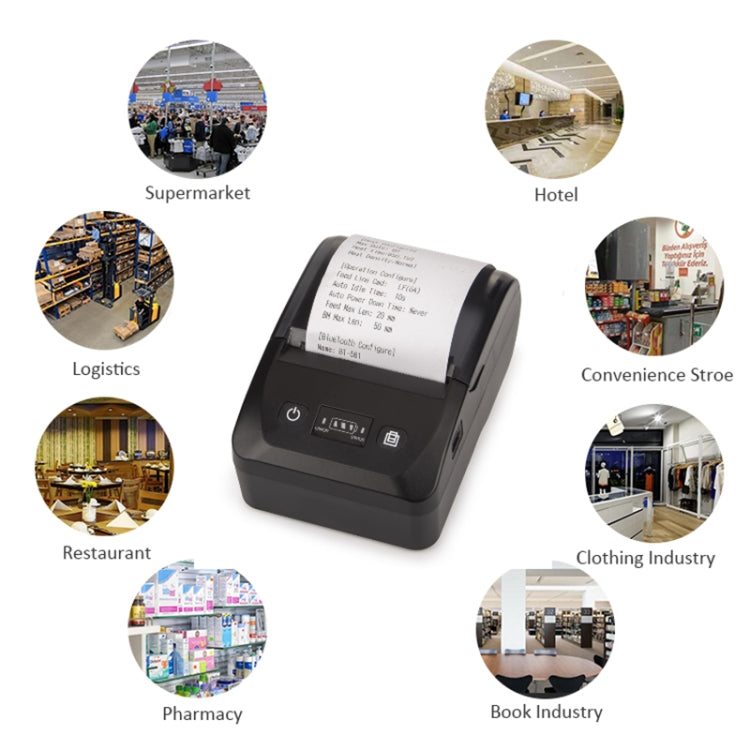 BT-581 58mm USB-C/Type-C + Bluetooth Portable Thermal Printer