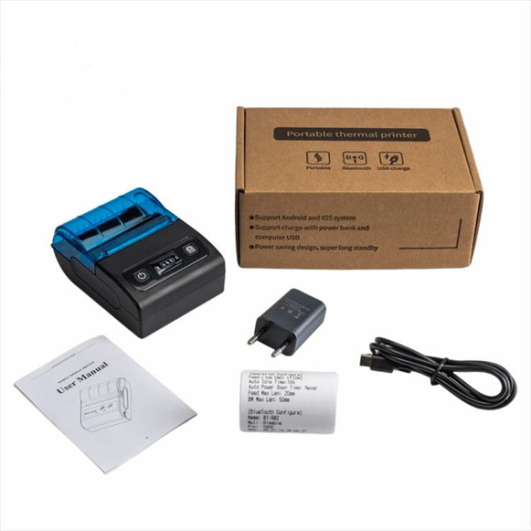 BT-582 58mm Type-C + Bluetooth Portable Thermal Printer