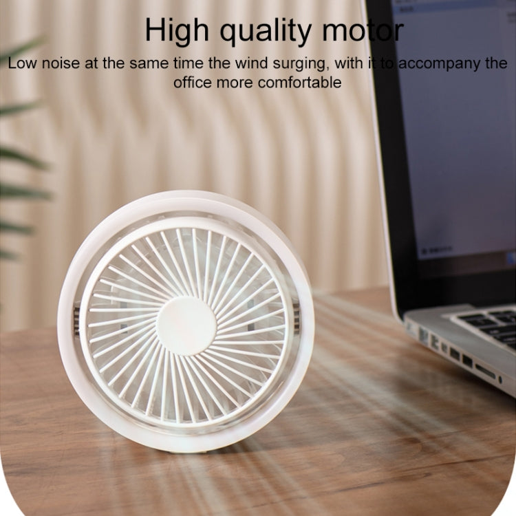 N601 180 Degree Rotating Type-C Desktop Fan with LED Ambience Light