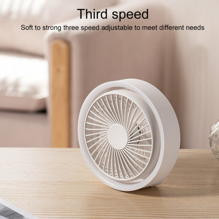 N601 180 Degree Rotating Type-C Desktop Fan with LED Ambience Light