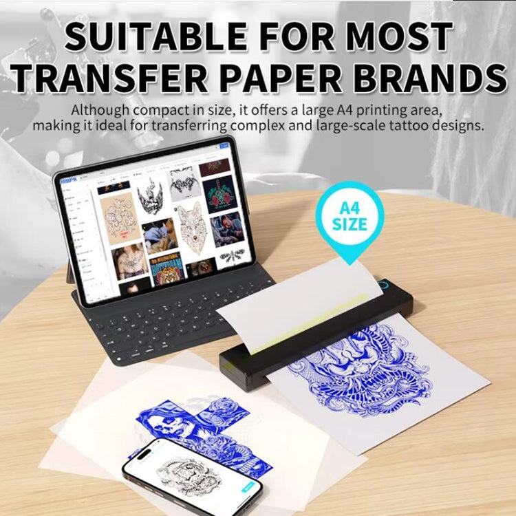 A41 203DPI Portable Tattoo Printer Office Study Bluetooth HD Thermal Printer