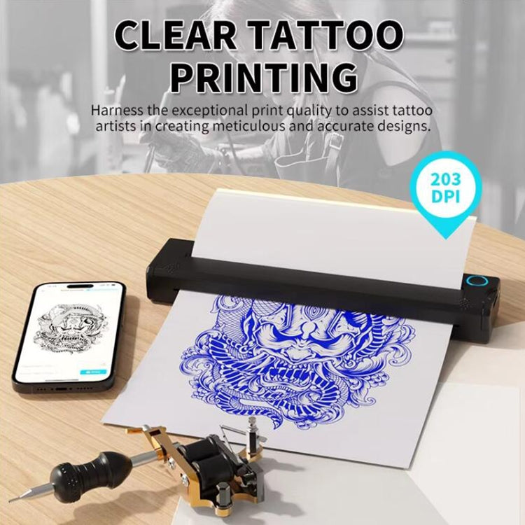 A41 203DPI Portable Tattoo Printer Office Study Bluetooth HD Thermal Printer