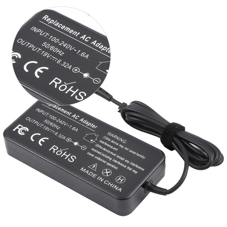 120W 19V 6.32A Laptop Notebook Power Adapter For ASUS 6.0 x 3.7mm