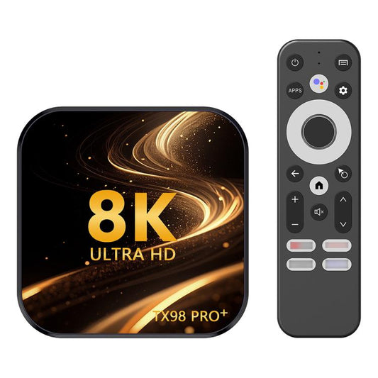 TX98 Pro+ 8K UHD Android 13 Smart TV Box with Remote Control, RK3528 Quad-Core, 2GB+16GB, 4GB+32GB, 4GB+64GB