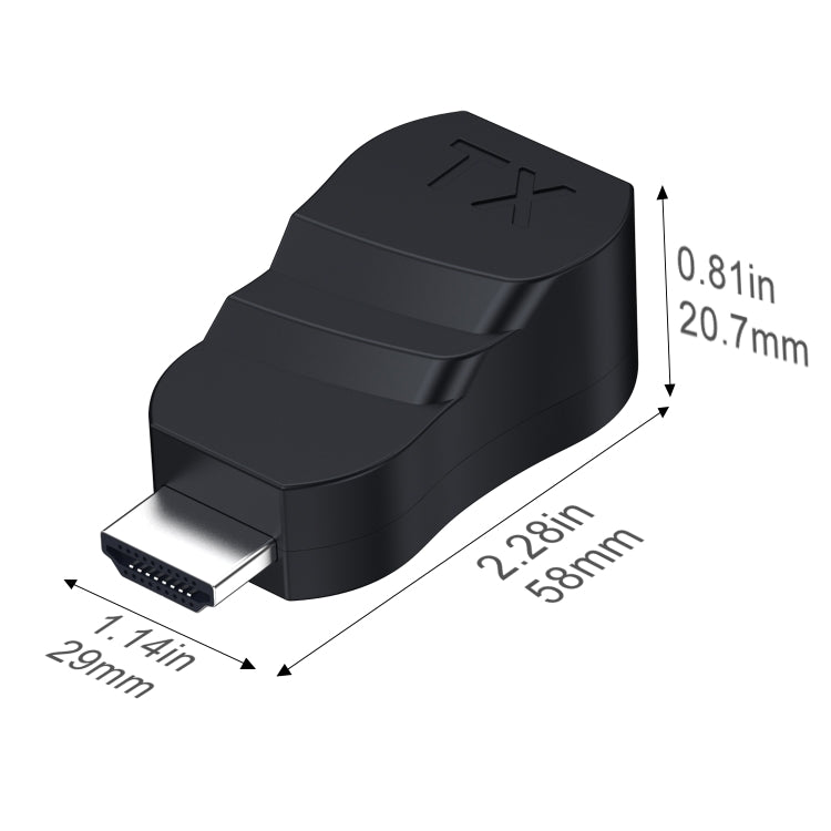 30m HDTV to RJ45 ABS Material Network Cable Extender