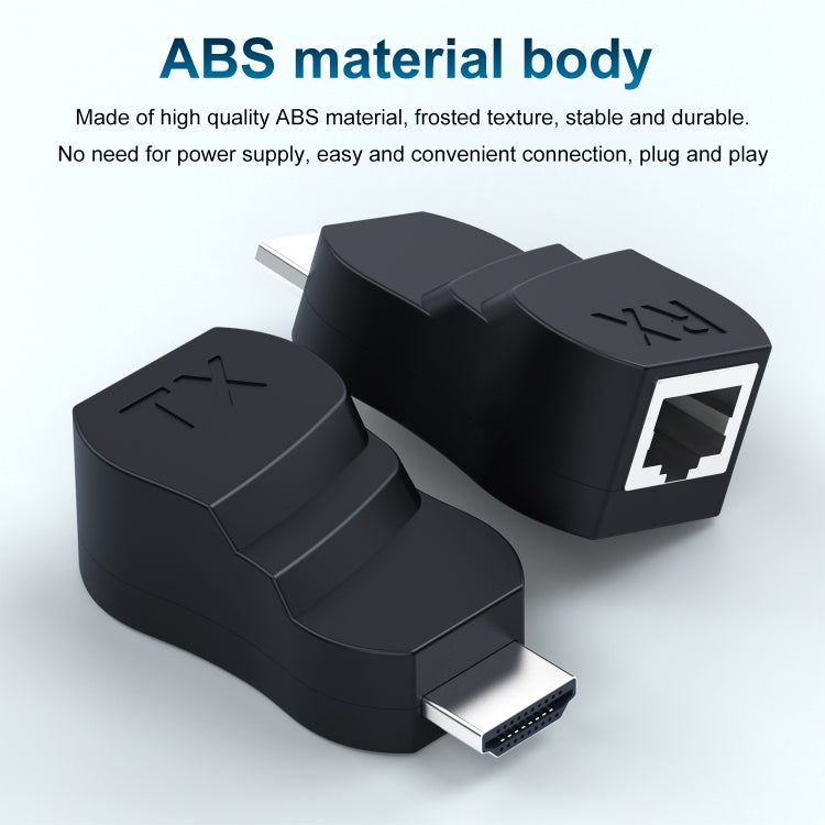 30m HDTV to RJ45 ABS Material Network Cable Extender