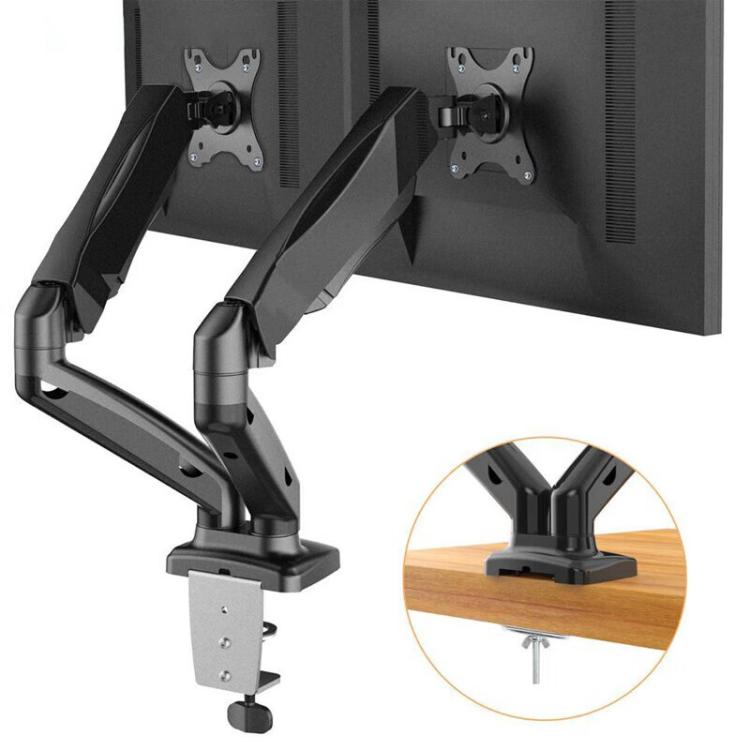 Lenovo Thinkplus ZJA1 Clip-on Desktop Dual-Arm Monitor Holder