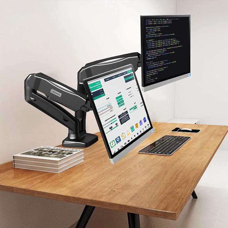 Lenovo Thinkplus ZJA1 Clip-on Desktop Dual-Arm Monitor Holder