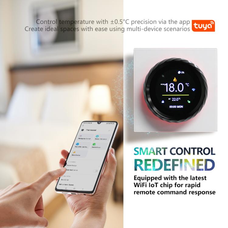 1.6 inch TFT Color Screen WiFi Smart hreaded Knob Thermostat, BHT-2007-P16-GALW Water Heating, BHT-2007-P16-GBLW Electric Heating, BHT-2007-P16-GCLW Boiler Heating