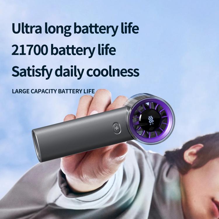 HX-F369 LED Digital Display High Speed Handheld Fan