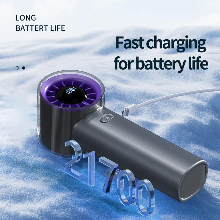 HX-F369 LED Digital Display High Speed Handheld Fan