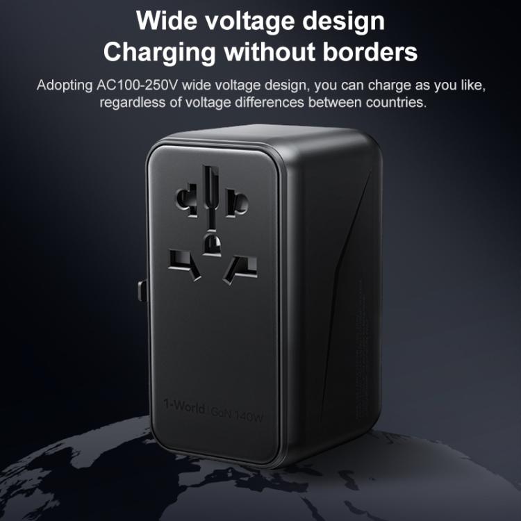 MOMAX UA16 1-World PD140W GaN Global Travel Fast Charging Socket, UA16