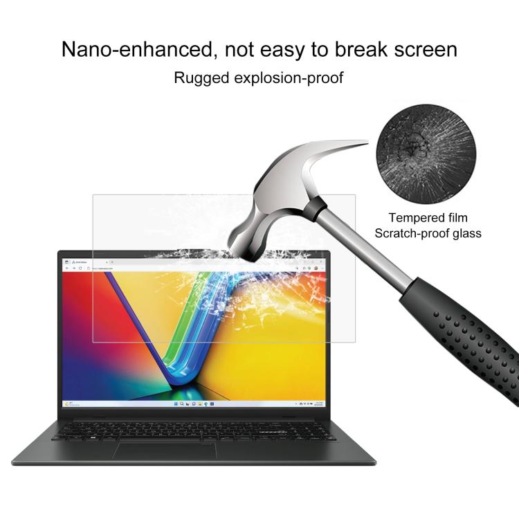 9H 0.3mm Explosion-proof Tempered Glass Film, For ASUS Vivobook Go 14 / E1404FA 14, For ASUS Zenbook 14 OLED / UX3405MA 14, For ASUS TUF Gaming A15 FA507NVR 15.6, For ASUS Vivobook 15 M1502YA 15.6, For ASUS Vivobook Go 15 E1504FA 15.6                  ...