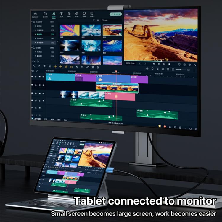 YCE-V286 Type-C to PD3.0 and HDMI 8K Adapter Cable