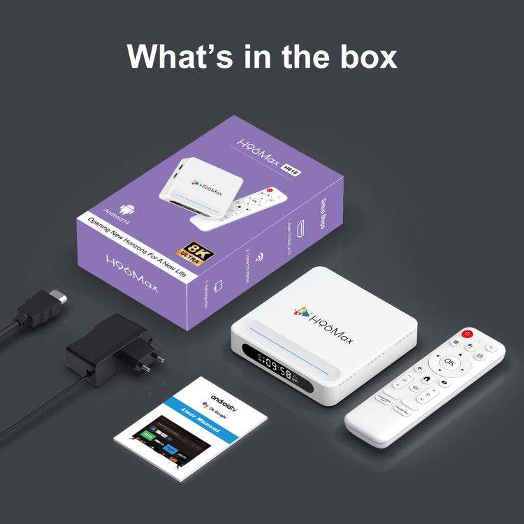 H96 Max H618 Plus Android 14.0 Smart TV Box, Allwinner H618 Quad-core ARM Cortex-A53, 2GB+16GB, 4GB+32GB, 4GB+64GB