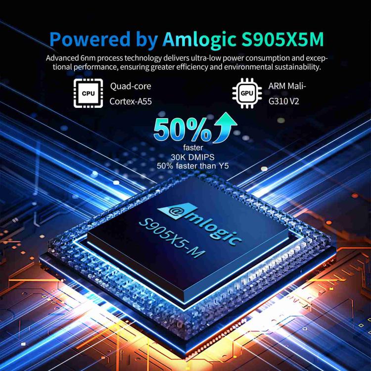 X96 M200 YB951 Android 14.0 Smart TV Box, Amlogic S905X5M Quad-core ARM Cortex A55, 2GB+16GB, 4GB+32GB, 4GB+64GB