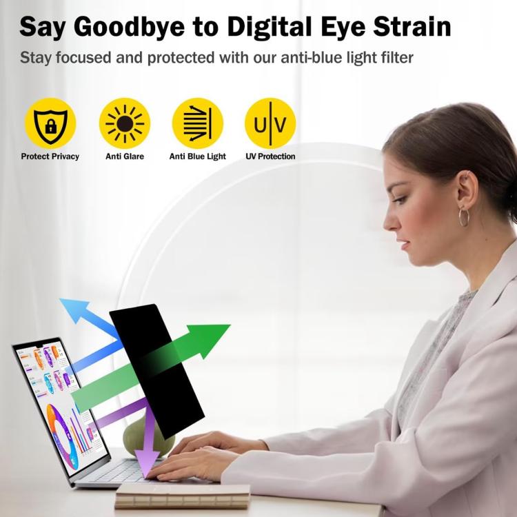 2pcs 9H Anti-peeping Explosion-proof Tempered Glass Film, For Fujitsu FMV Lite WA1 15.6