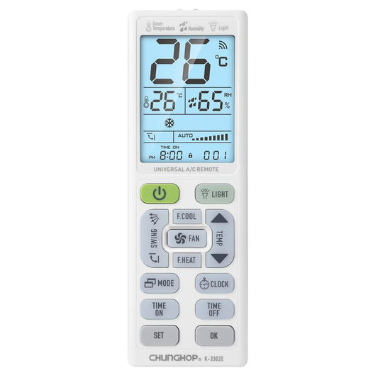 CHUNGHOP K-3302E Universal Air Conditioner Remote Control with Torch and LCD backlight