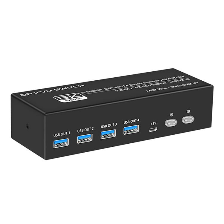 FJGEAR FJ-8K202DP 8K 60Hz DP USB3.0 Monitor KVM Switch