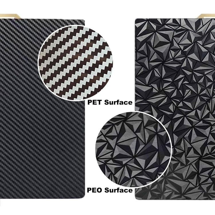 PET Carbon Fiber PEO Diamond Film Double-Sided 3D Printer Build Plate