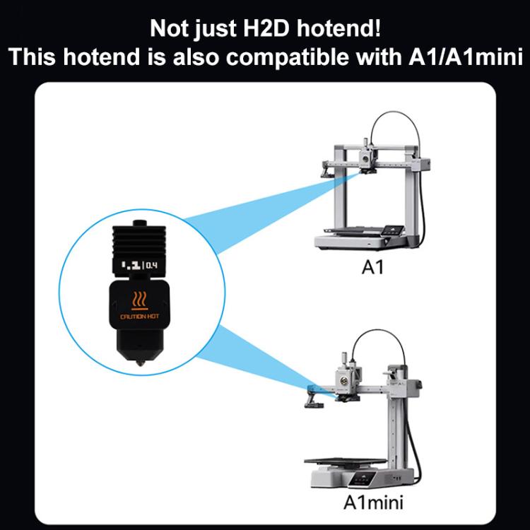 3D Printer Removable Nozzle Hot End For Bambu Lab H2D