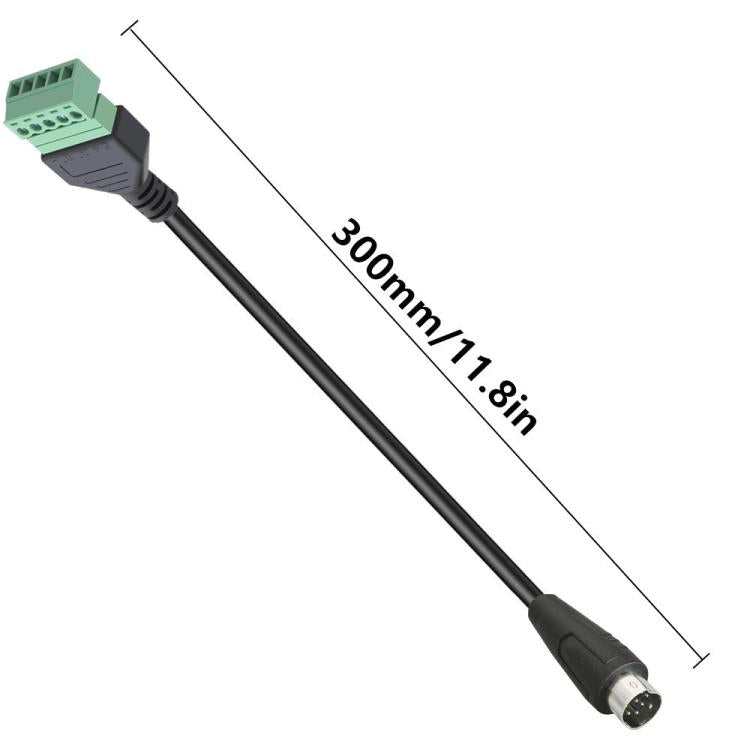 S-Video 8 Pin Male to 5 Pin Female Bolt Screw with Shield Terminals Pluggable Type Adapter Cable