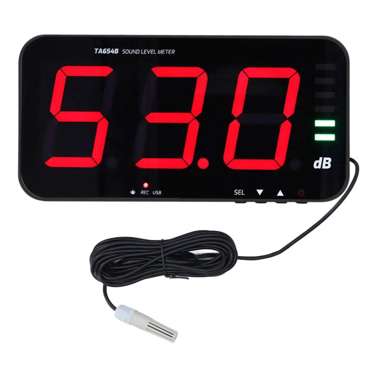 TRSI TA654B Large Screen Wall-mounted Noise Meter Decibel Detector Device, TA654B