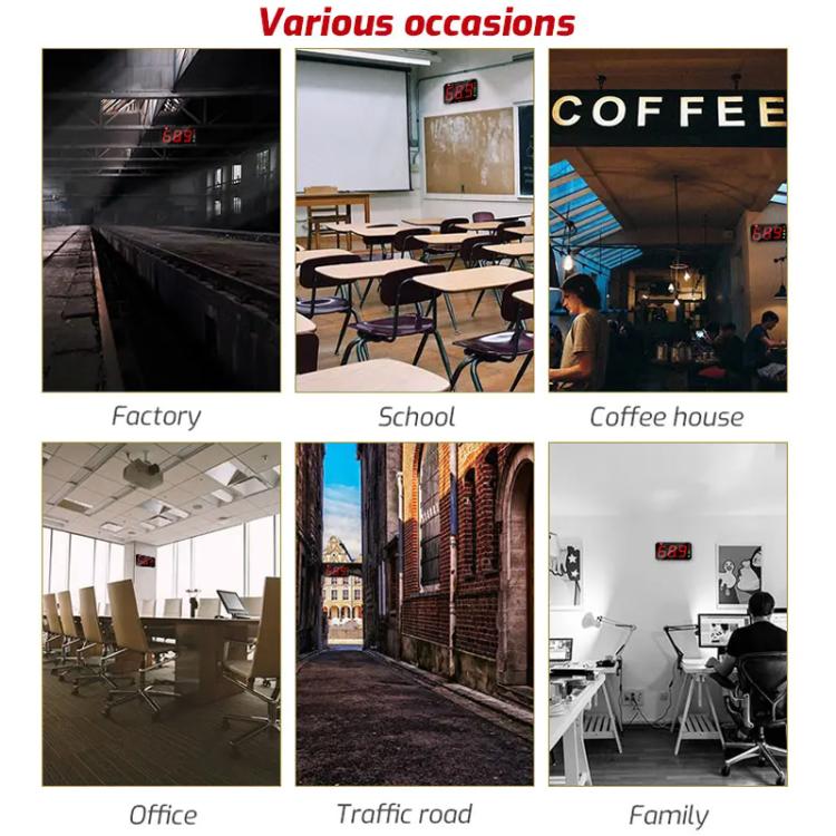 TRSI TA654B Large Screen Wall-mounted Noise Meter Decibel Detector Device, TA654B